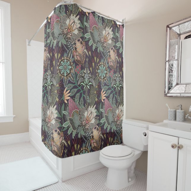 Cortina De Ducha chintz steampunk uva (In situ)