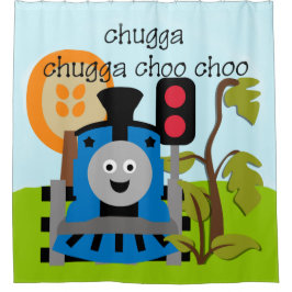 Cortina De Ducha Choo Choo Tren Niños Transporte Locomotora