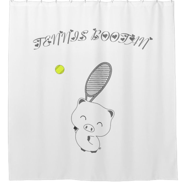 Cortina De Ducha Choque de tenis (Anverso)