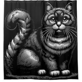 Cortina De Ducha Chubby Cat