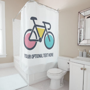 Cortina De Ducha Ciclismo de texto personalizado