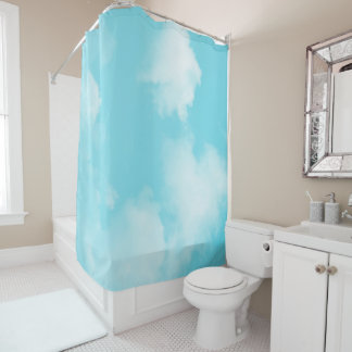 Cortina De Ducha Cielo azul acuático