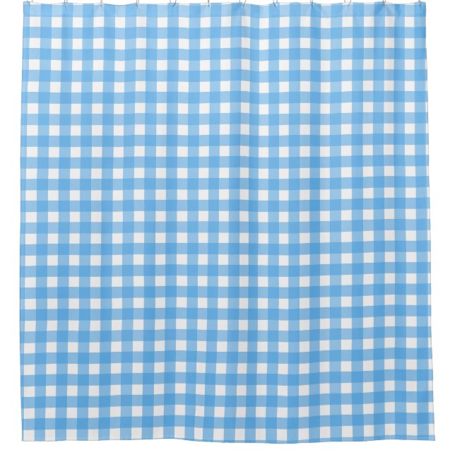 Cortina De Ducha Cielo azul gingham (Anverso)