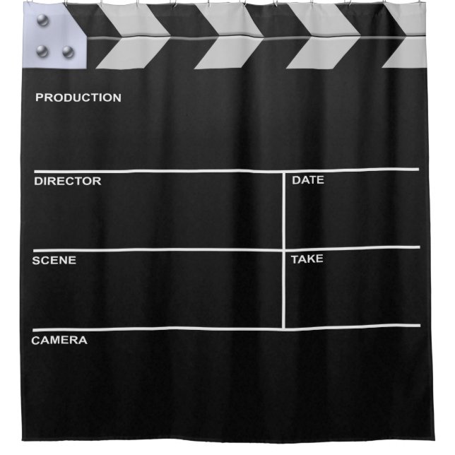 Cortina De Ducha Cine de Clapperboard (Anverso)