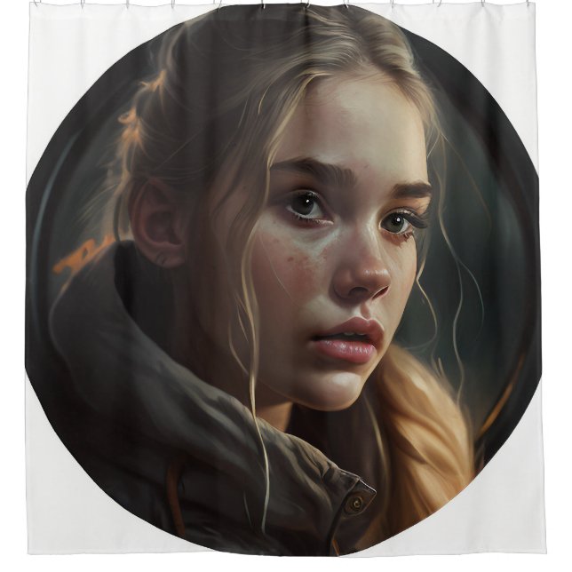 Cortina De Ducha Circle girl (Anverso)