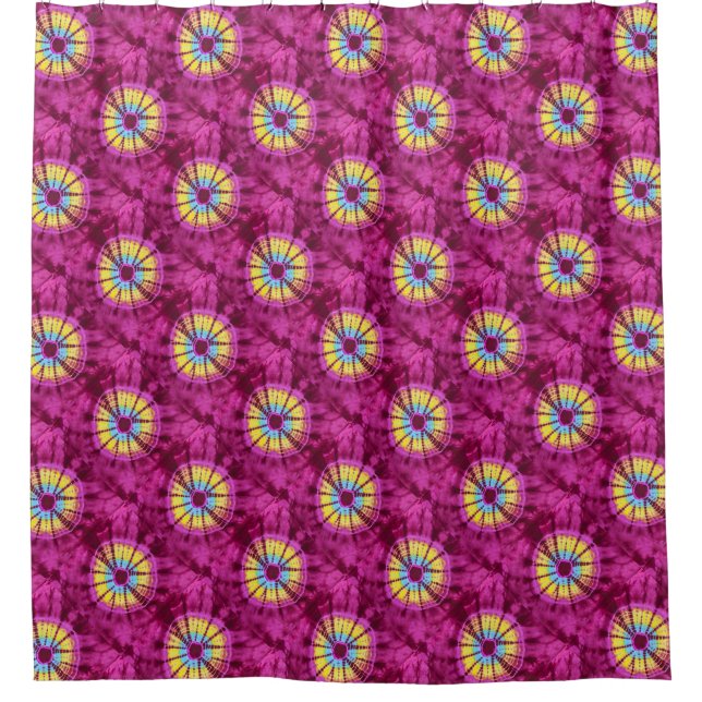Cortina De Ducha Círculo de batik hippie (Anverso)