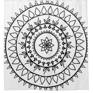 Cortina De Ducha Círculo espiritual del tatuaje de Mandala