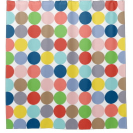 Cortina De Ducha círculos coloridos de colores pastel...