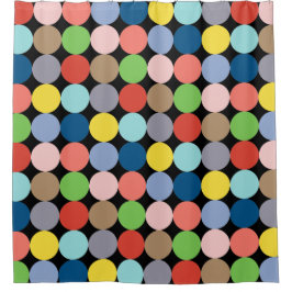 Cortina De Ducha círculos coloridos de colores pastel...