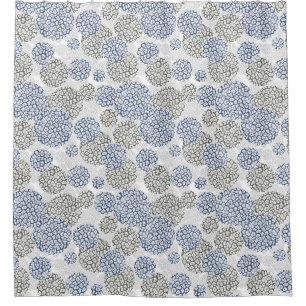 Cortina De Ducha Círculos con estampado de piel de leopardo gris y