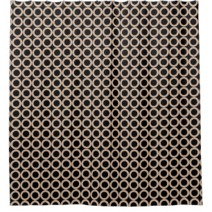 Cortina De Ducha Círculos geométricos Brown elegante en cualquier