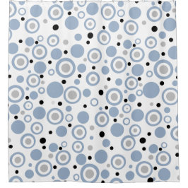 Cortina De Ducha Círculos geométricos pizarra azul