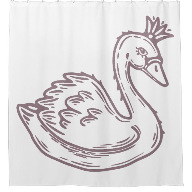 Cortina De Ducha Cisne en la corona (Anverso)