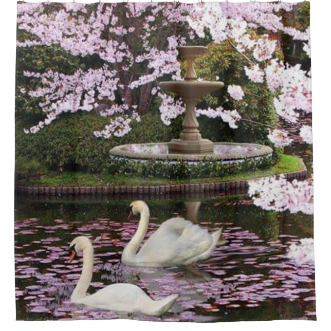 Cortina De Ducha Cisnes (Anverso)