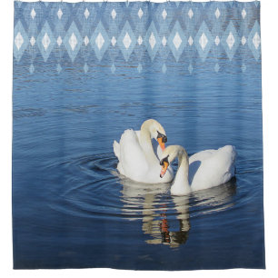 Cortina De Ducha Cisnes del amor