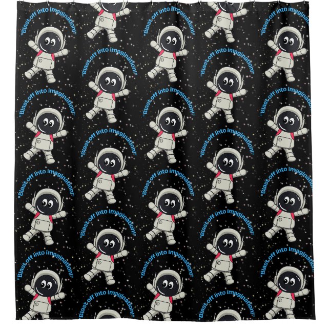 CORTINA DE DUCHA CITA DE ASTRONAUTA (Anverso)