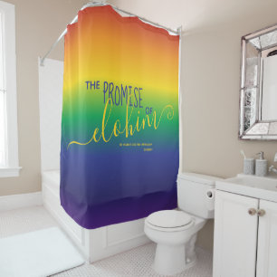 Cortina De Ducha Cita de la Biblia Arcoiris