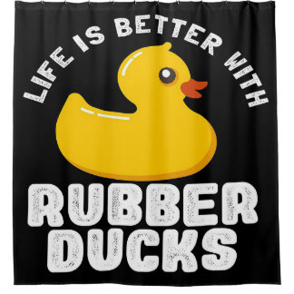 Cortina De Ducha Cita divertida de un pato de caucho| Fleece amante