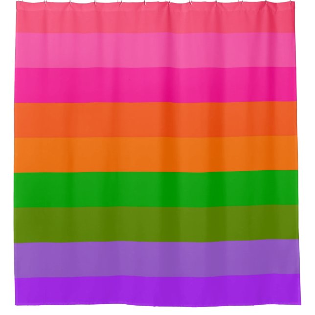 Cortina De Ducha Citrus Sherbet Stripes (Anverso)