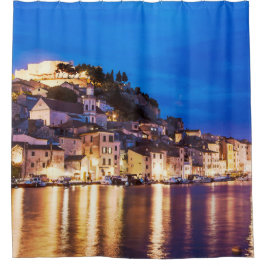 Cortina De Ducha Ciudad croata de Sibenik de noche