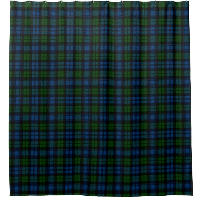 Cortina De Ducha Clan escocés Campbell Military Tartán Plaid (Anverso)