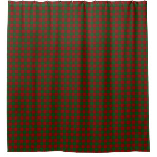 Cortina De Ducha Clan Moncreiffe Moncrief Tartán rojo y verde