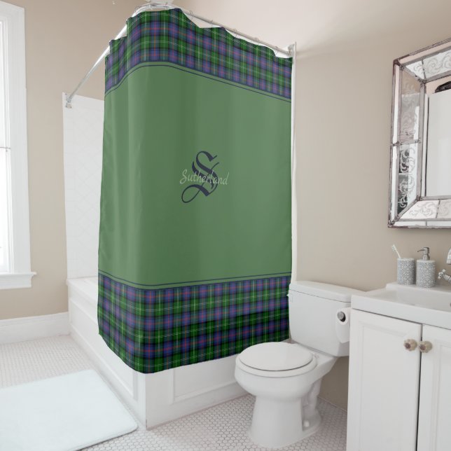 Cortina De Ducha Clan Sutherland Tartan (In situ)