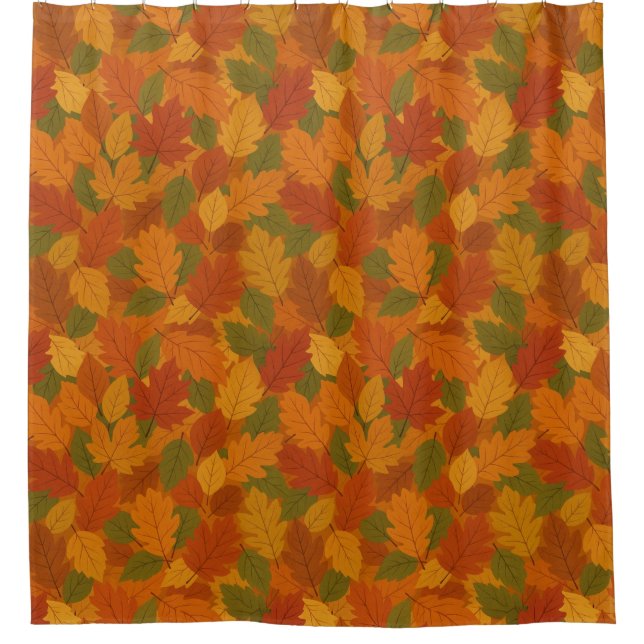Cortina De Ducha Classic Autumn/fall leaves patterned  (Anverso)