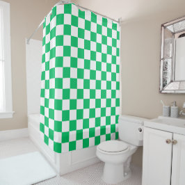 Cortina De Ducha Classic green checkered