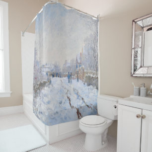 Cortina De Ducha Claude Monet - Escena de nieve en Argentina