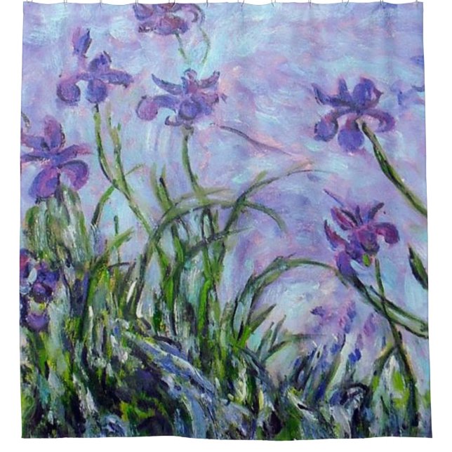 Cortina De Ducha Claude Monet Iris (Anverso)