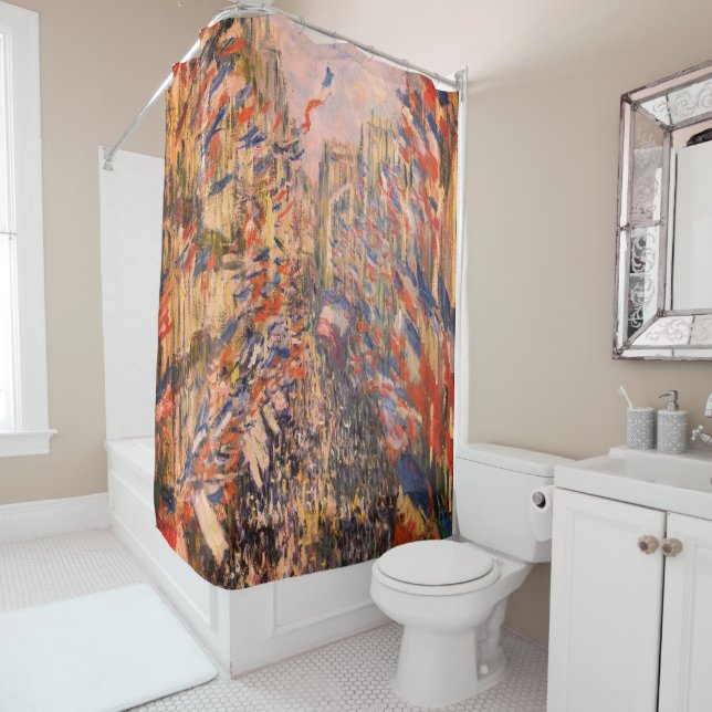 Cortina De Ducha Claude Monet - La Montorgueil rue à París (In situ)