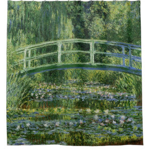 Cortina De Ducha Claude Monet, Nenúfares y el puente japonés