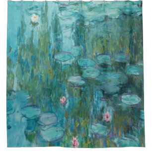 Cortina De Ducha Claude Monet - Nympheas - Pintura de lirios de agu