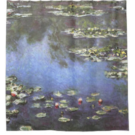 Cortina De Ducha Claude Monet, Water Lilies, 1906, Blue