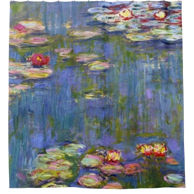 Cortina De Ducha Claude Monet Water Lilies 1916 Restaurado (Anverso)