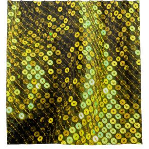 Cortina De Ducha Closeup textil secuenciado al estilo de los años