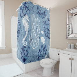 Cortina De Ducha Colección Nautical Seahorse
