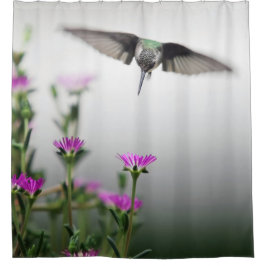 Cortina De Ducha Colibrí única