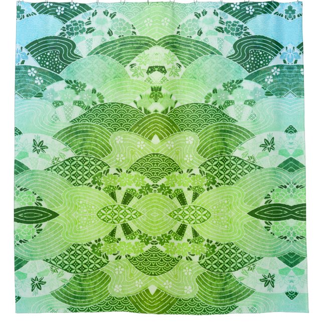 Cortina De Ducha Colinas y ríos japoneses de época (Anverso)