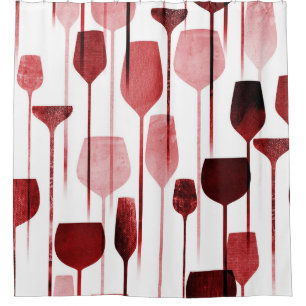 Cortina De Ducha Collage art: patrón de bebidas fiestas.
