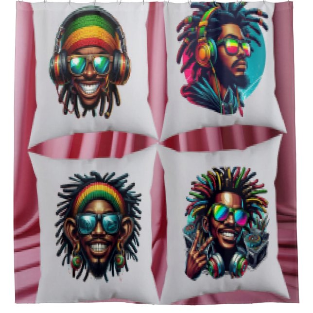 Cortina De Ducha Collage de fotos (Anverso)