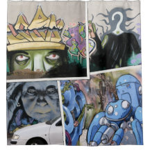 Collage sucio colorido del arte de la calle