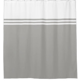 Cortina De Ducha Color neutral rayado, adaptable