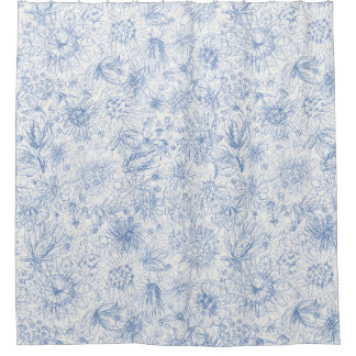 Cortina De Ducha Colored Pencil Floral