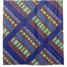 Cortina De Ducha Colores brillantes de vidrio manchado