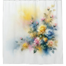 Colores de agua ondulados azules, amarillos y rosa