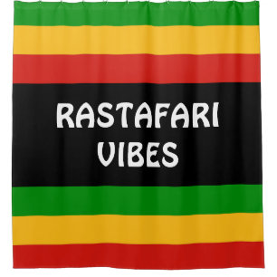Cortina De Ducha COLORES DE BANDERA RASTAFARI + tus ideas