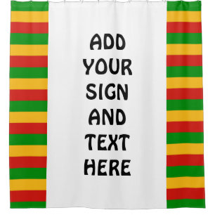 Cortina De Ducha COLORES DE LA BANDERA RASTAFARI + tus ideas