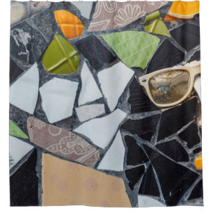 Cortina De Ducha Colorful ceramic mosaic floor or wall. Creative re
